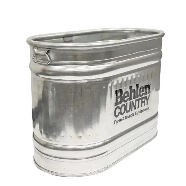 50140018 Utility Tank with Handle, 55 gal, Steel, Galvanized - Behlen Country