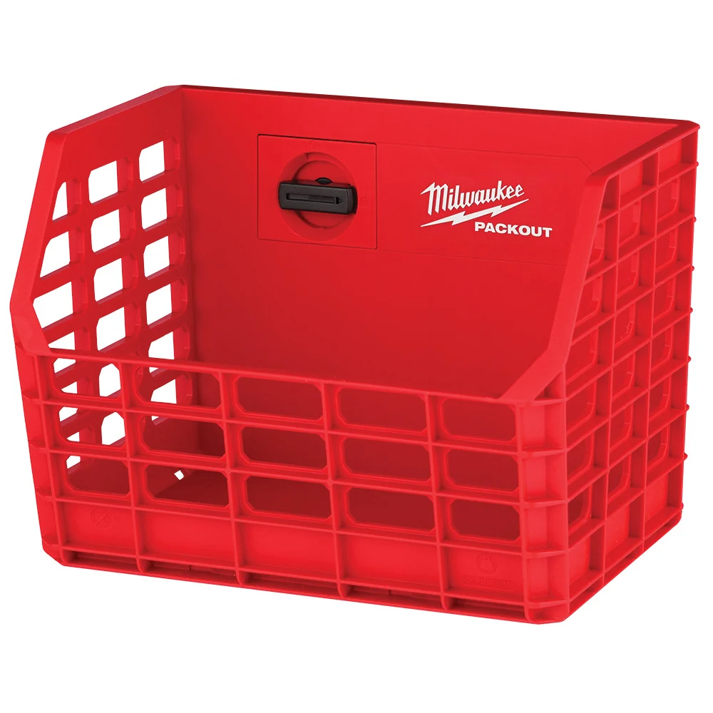 PACKOUT 48-22-8342 Compact Wall Basket, 20 lb, Plastic, Red