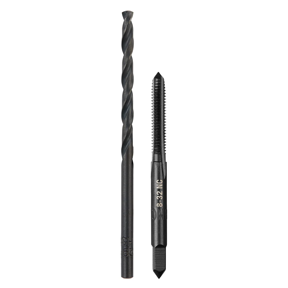49-57-5521 Drill and Tap Bit, HCS, Black Oxide, Specifications: #8-32 NC Straight Flute Plug Tap, #29 Drill