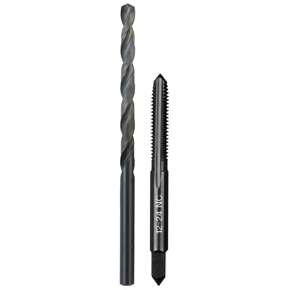 49-57-5530 Drill and Tap Bit, HCS, Black Oxide, Specifications: #12-24 NC Straight Flute Plug Tap, #16 Drill