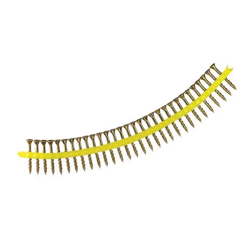 Strong-Drive HCKWSV212S Collated Screw, #9 Thread, 2-1/2 in L, Rimmed Flat Head, Zinc Plated