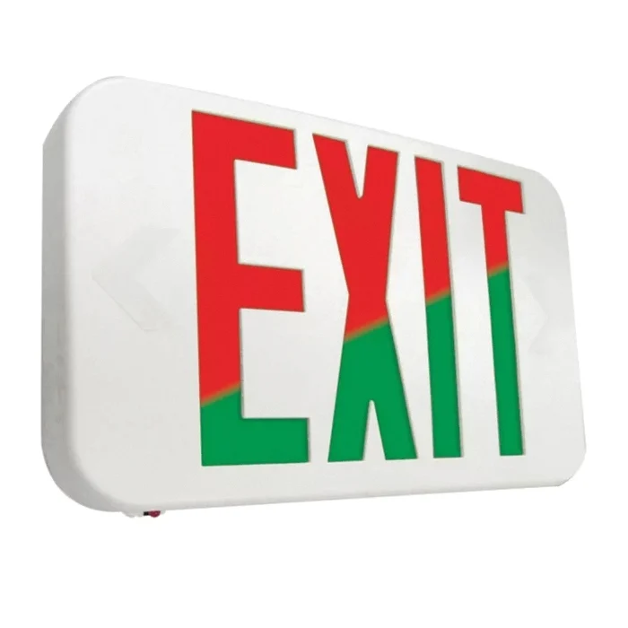 APX7RG Exit Light, 11-5/8 in OAW, 7-3/16 in OAH, 120/277 VAC, LED Lamp, Thermoplastic Fixture, White