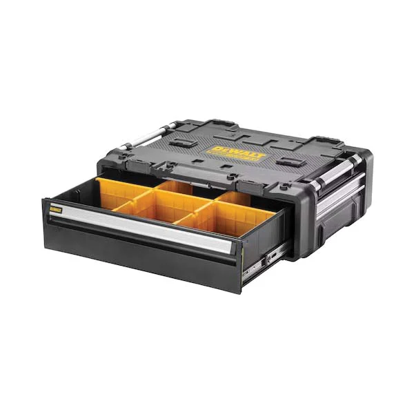 DXL TOUGHSYSTEM 2.0 Series DWST08510 Deep Drawer Unit, 12 gal, Aluminum/Plastic/Steel, Black - DEWALT