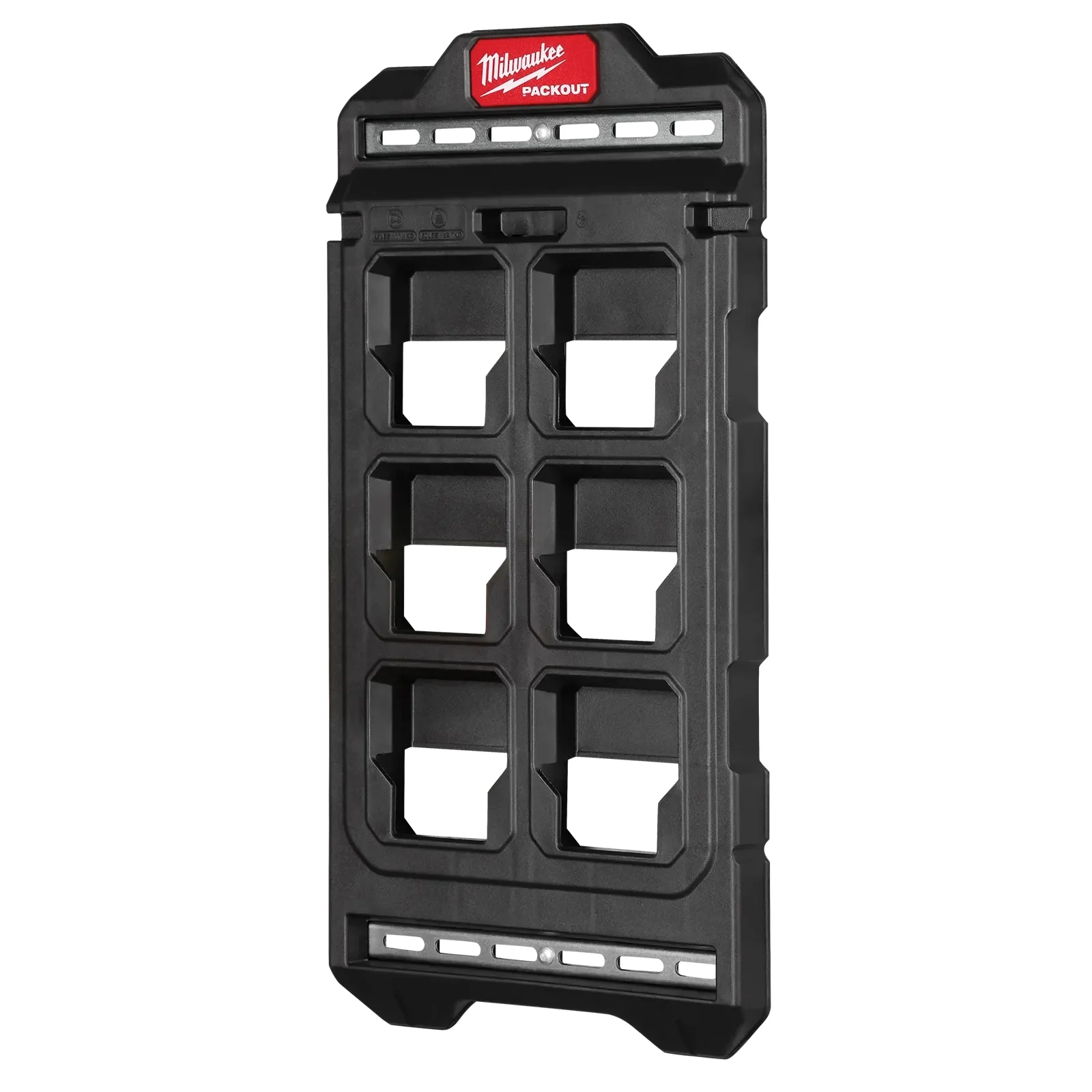 PACKOUT 48-22-8496 Compact Wall Plate, 50 lb Load, 1 in L, 10-1/4 in W, 20 in H, Polymer, Black