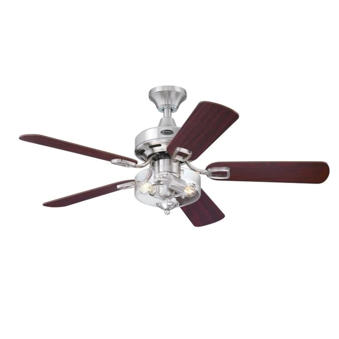 Richboro Series 7312500 Indoor Ceiling Fan, Light Maple/Rosewood Blade, 42 in Sweep, MDF Blade - Westinghouse