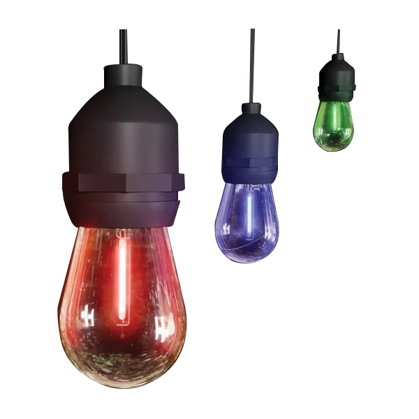 SL24-12/RGBW/WFIL String Light, Classic, 120 V, 3.5 W, 12-Lamp, LED Lamp, 15,000 hr Average Life