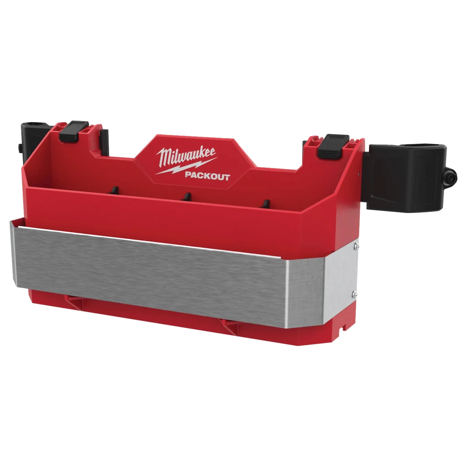 PACKOUT 48-22-8602 Tool Box Caddy Attachment, 4-Compartment, Polypropylene, Black/Red