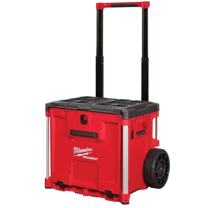 PACKOUT 48-22-8420 Rolling Drawer Tool Box, 250 lb, Polypropylene, Black/Red