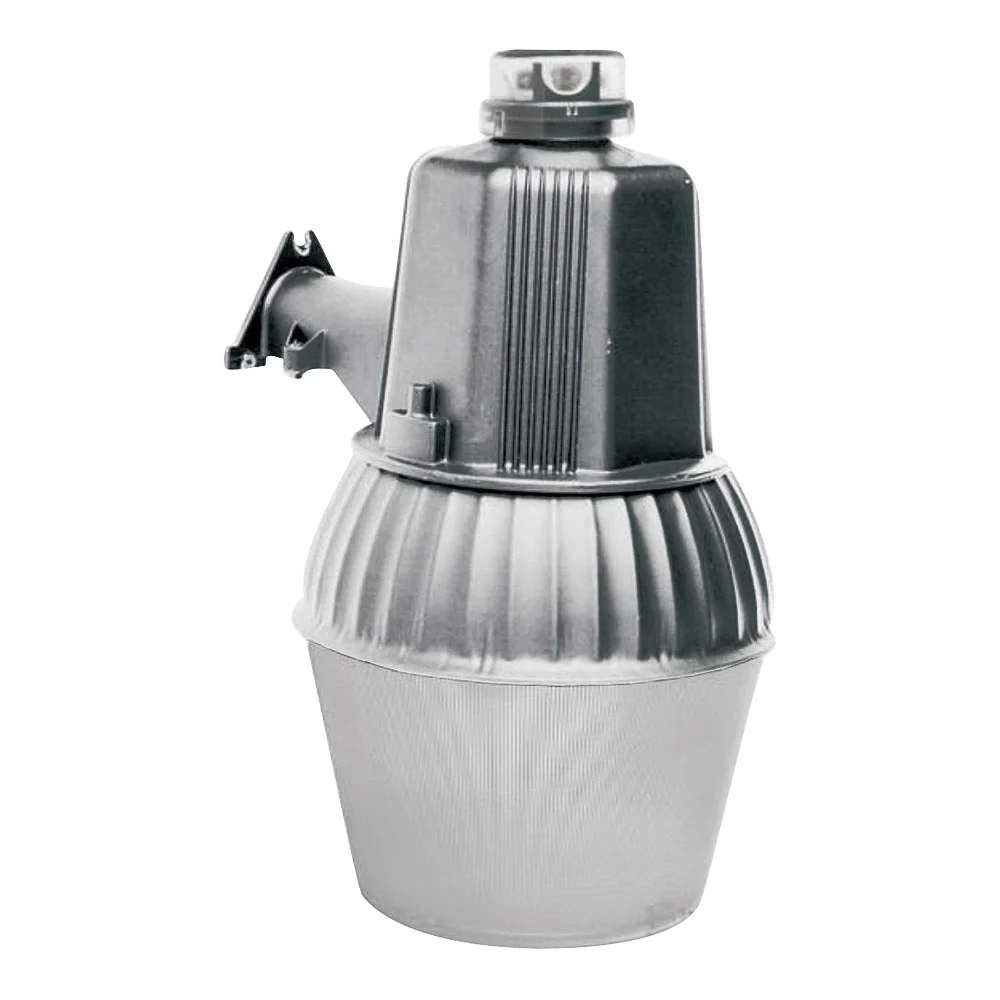 L1701 Security Farm Light, 120 V, 100 W, Metal Halide Lamp, Warm White, 10,500 Lumens, 4000 K Color Temp, Aluminum Fixture, Silver - Moonrays