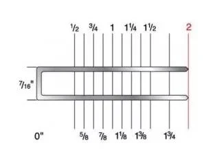 5215 Staple, 7/16 in W Crown, 2 in L Leg, Galvanized, 16 ga - Duo-Fast