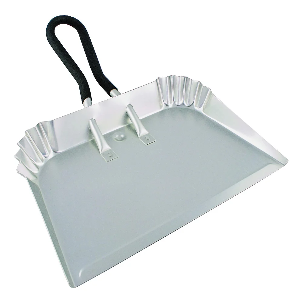 DL-5010 Dustpan, 17-3/4 in L, 17 in W, Aluminum, Silver, Anodizing