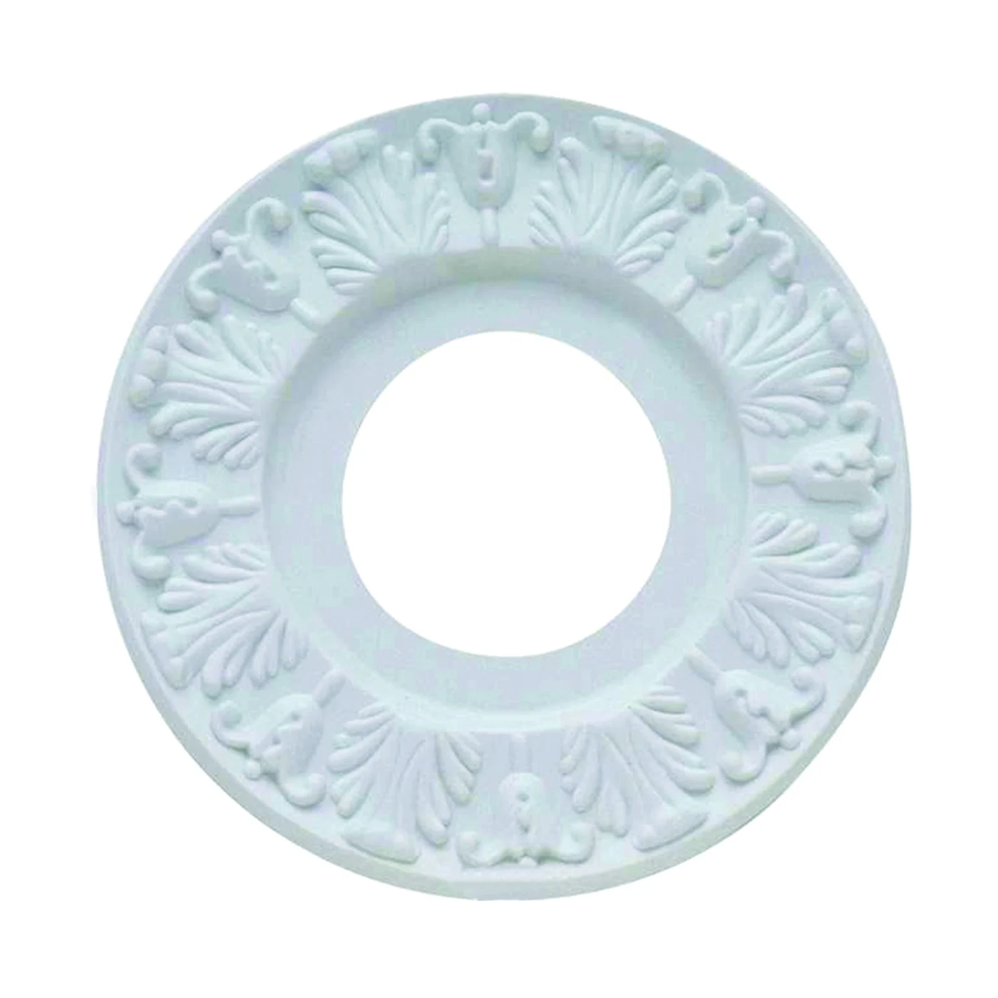 7702700 Ceiling Medallion, 10 in Dia, Plastic, Traditional White - Westinghouse