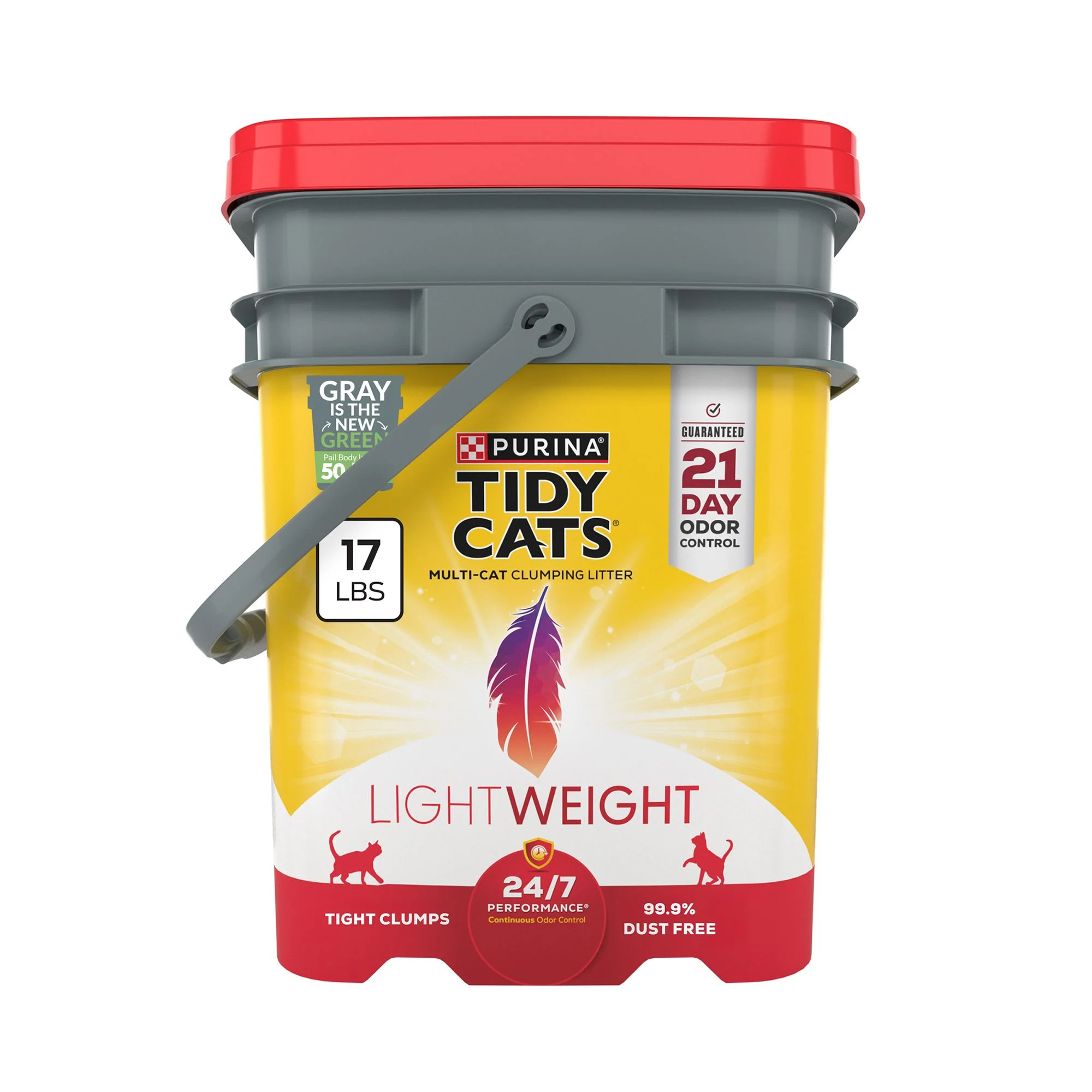 Lightweight 24/7 Performance 15367 Cat Litter, 17 lb Pail, Scented - Tidy Cats