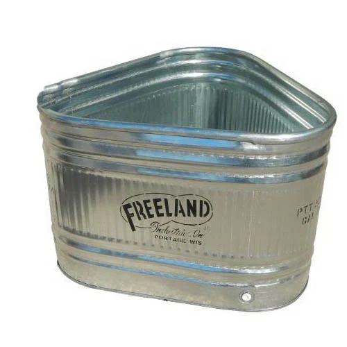 PTT-32 Stock Tank, Triangle, 74 gal, Steel, Galvanized
