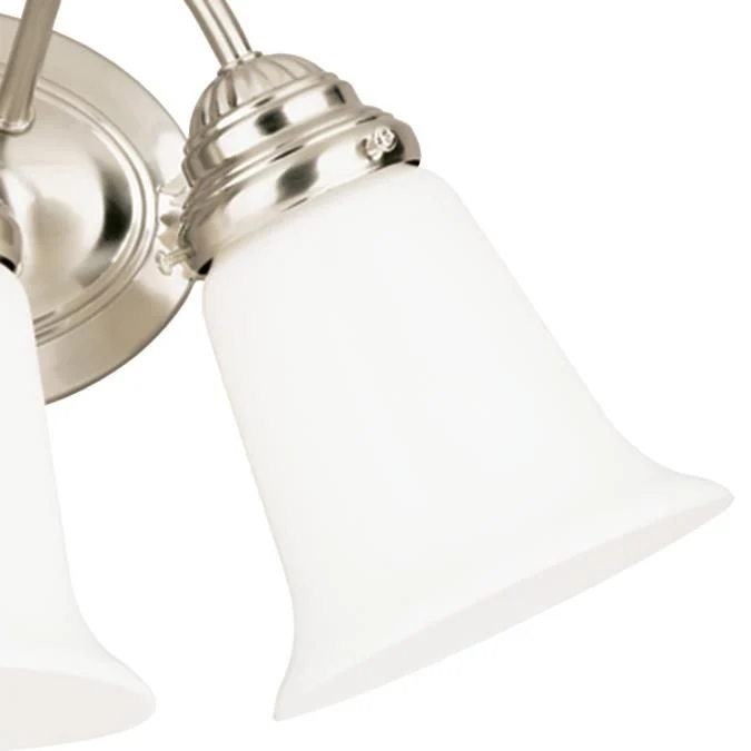 66497 Wall Mount Fixture, 3-Lamp, Brushed Nickel Fixture