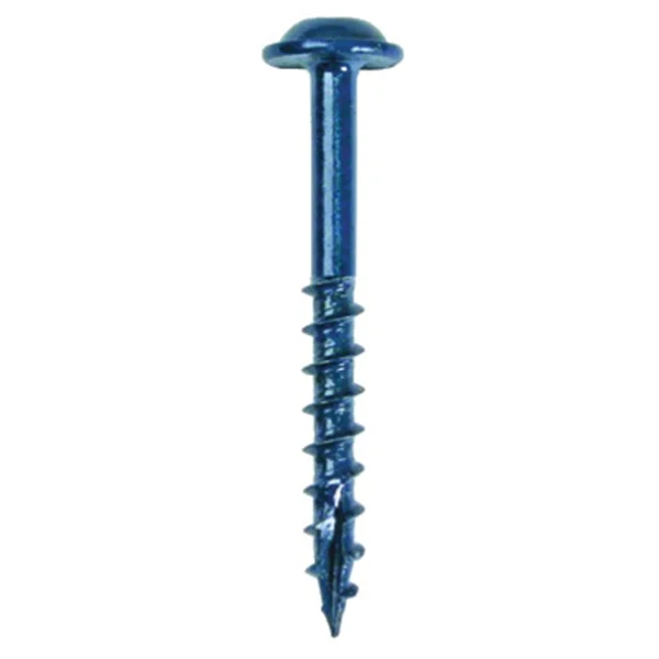 Blue-Kote SML-C250B-250 Pocket-Hole Screw, #8 Thread, Coarse Thread, Square Drive, Carbon Steel, 250/PK