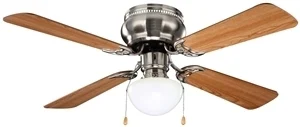 9320151 Ceiling Fan, 4-Blade, Cherry/Dark Walnut Blade, 3-Speed, With Lights: Yes