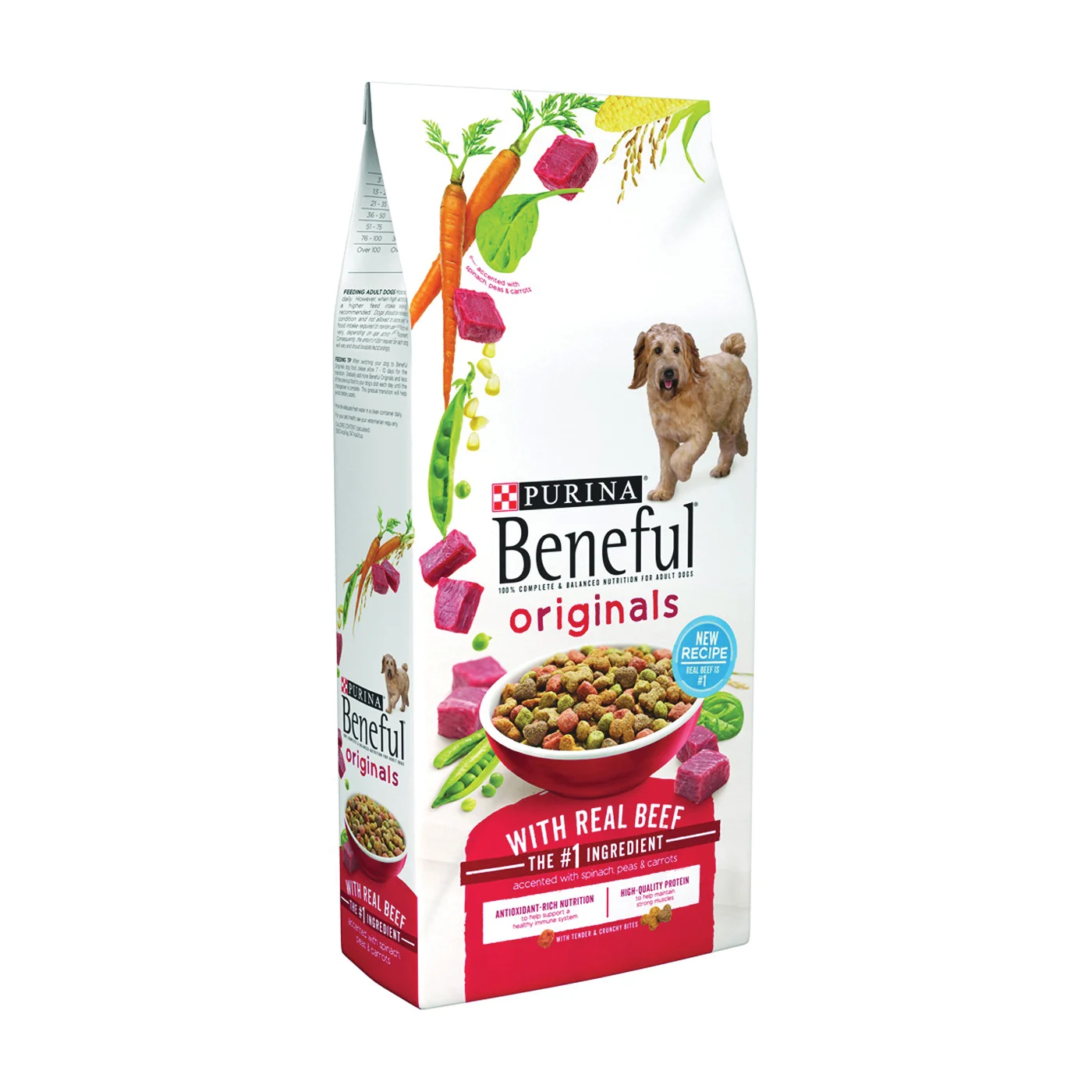 Purina Beneful 1780013476 Dog Food, Dry, Adult, Beef, 15.5 lb Bag