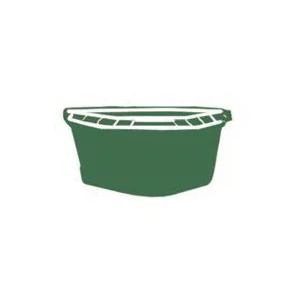 CF24GR Corner Feeder, 24 qt Volume, Rubber Polymer, Green - Fortex-Fortiflex
