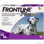 Frontline Plus 287210 Dog Flea & Tick Control, Large Dogs, 3 Count, 45-88 lbs
