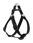 Basic Solids Series 27544 Step-In Dog Harness, 15 to 21 in Harness, S Breed, Black, Woven, Buckle, Nylon, Jet Black