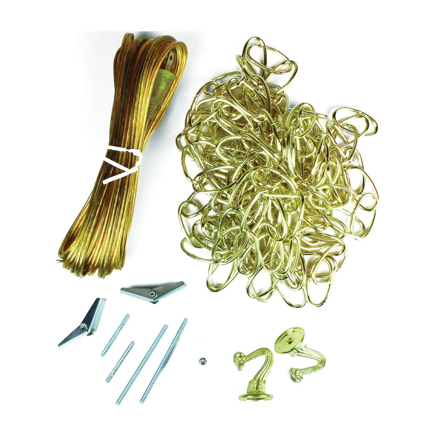 60260 Swag Kit, Ceiling, Polished Brass - Jandorf