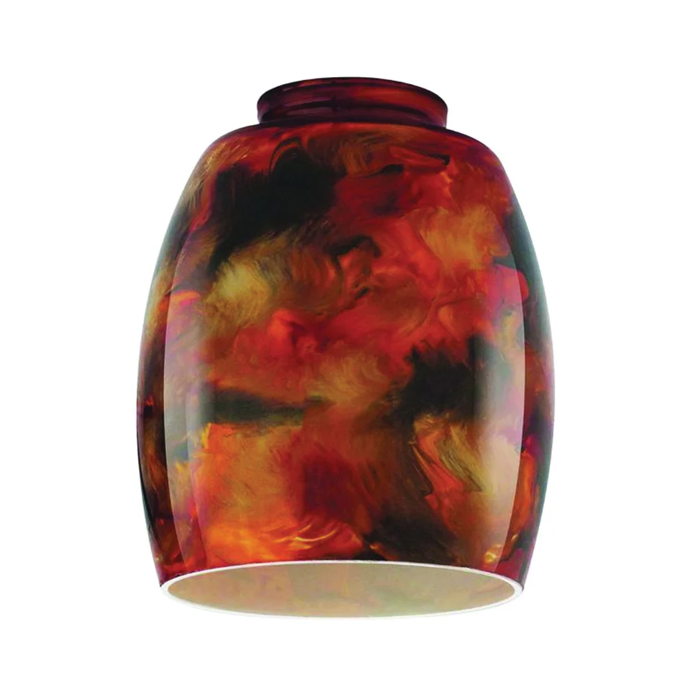 8131100 Light Shade, 4-5/8 in Dia, 5-3/8 in H, Pendant, Glass, Brown/Yellow