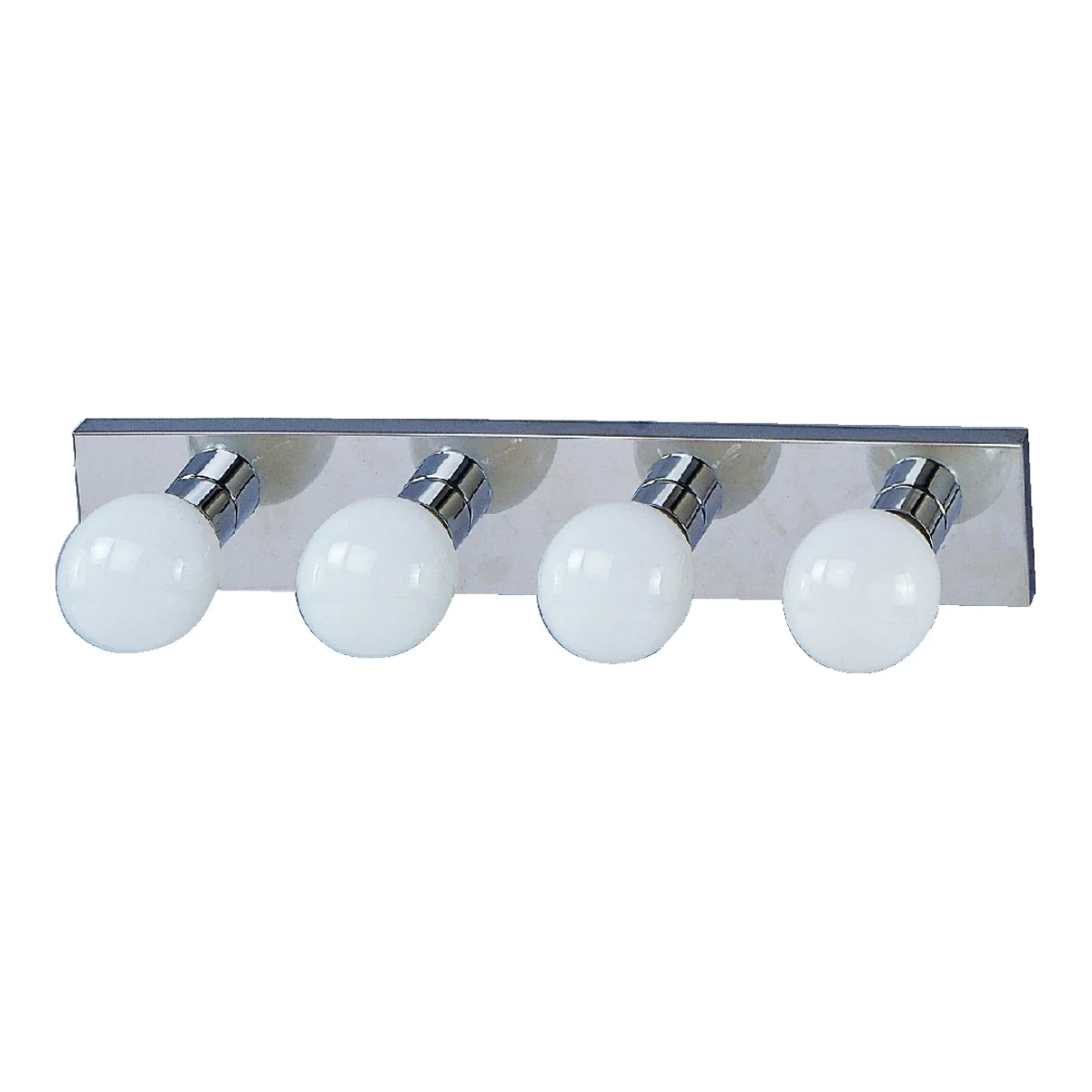 V5CH043L Vanity Bar Fixture, 100 W, 4-Lamp, G Lamp, Steel Fixture, Polished Chrome Fixture