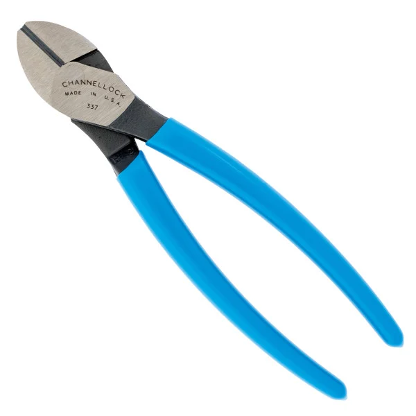 337 Diagonal Cutting Pliers, 7 in OAL, Blue Handle, Ergonomic Handle, 0.81 in W Jaw, 0.79 in L Jaw - Channellock