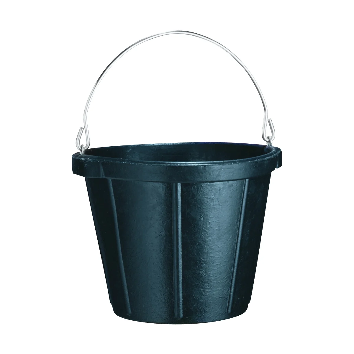 N200-10 Rubber Pail, 10 qt Volume, Rubber, Black