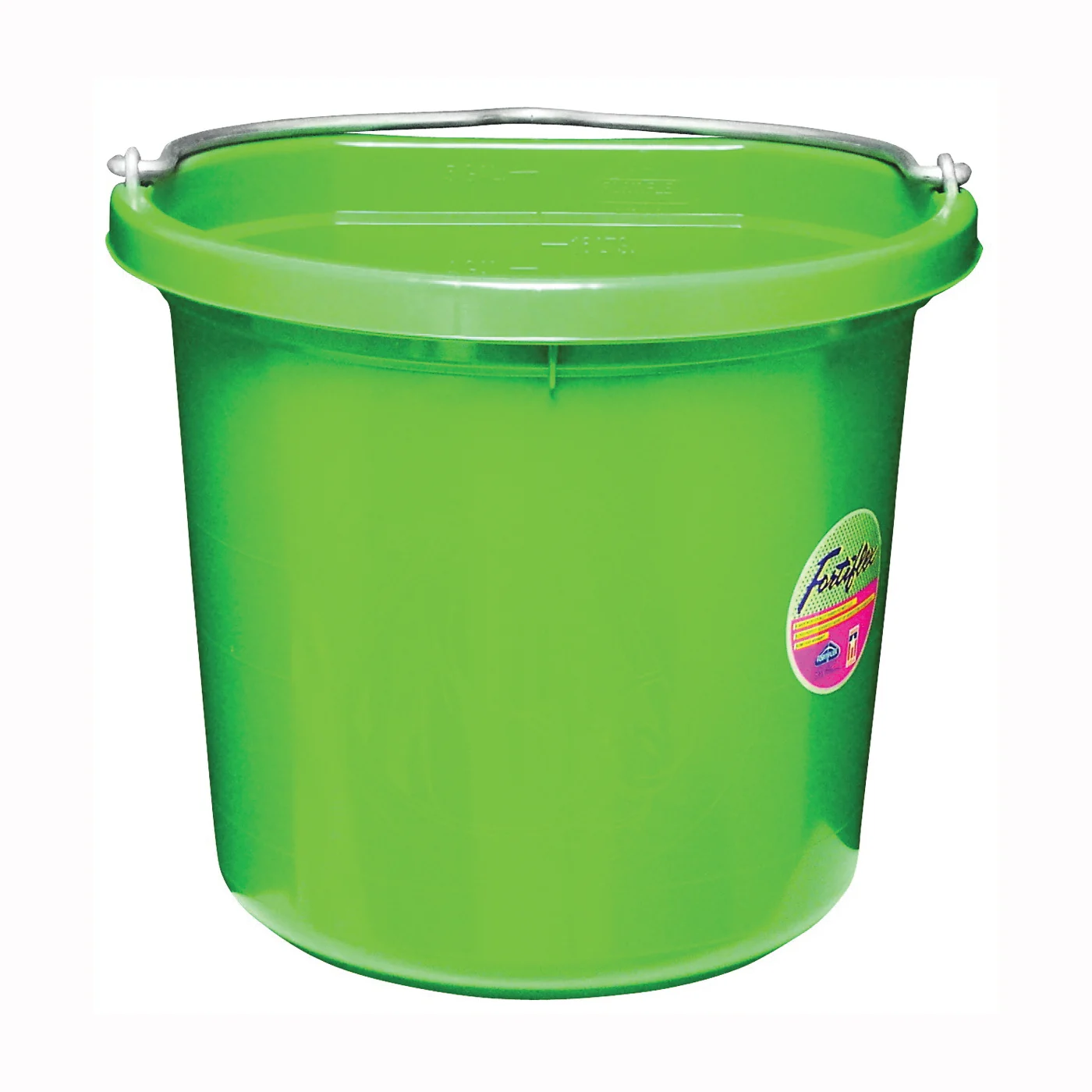 FB-120 Series FB-120GR Bucket, 20 qt Volume, Rubber/Polyethylene, Green