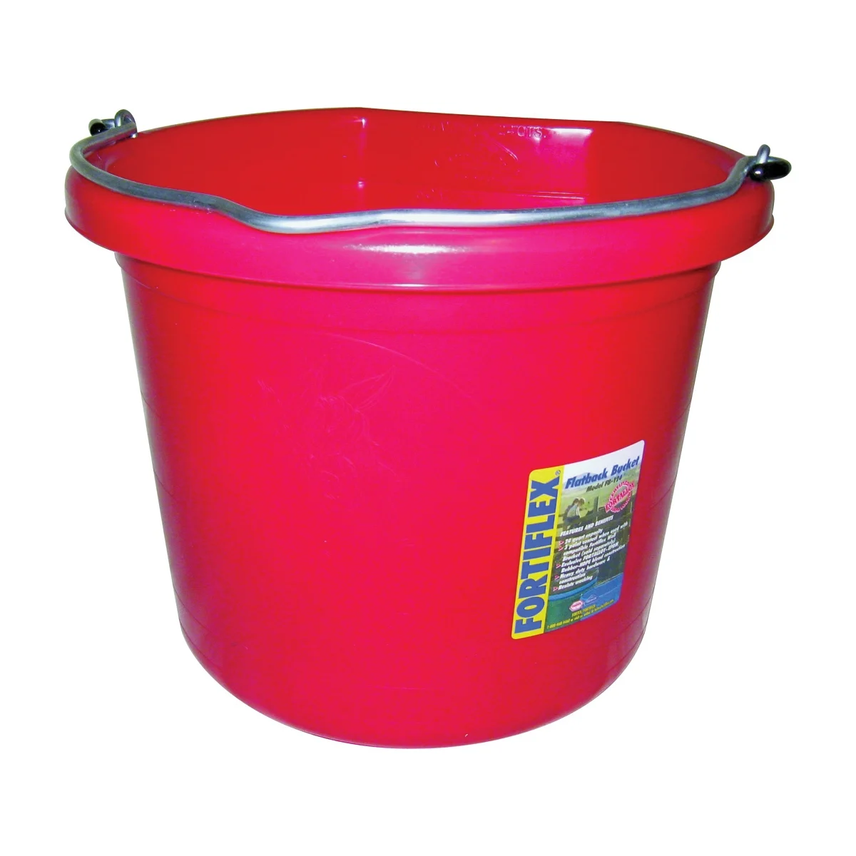 FB-124 Series FB-124 R Bucket, 24 qt Volume, Rubber/Polyethylene, Red
