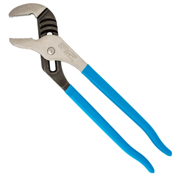 440 Tongue and Groove Pliers, 12 in OAL, 2-1/4 in Jaw Opening, Blue Handle, Cushion Grip Handle