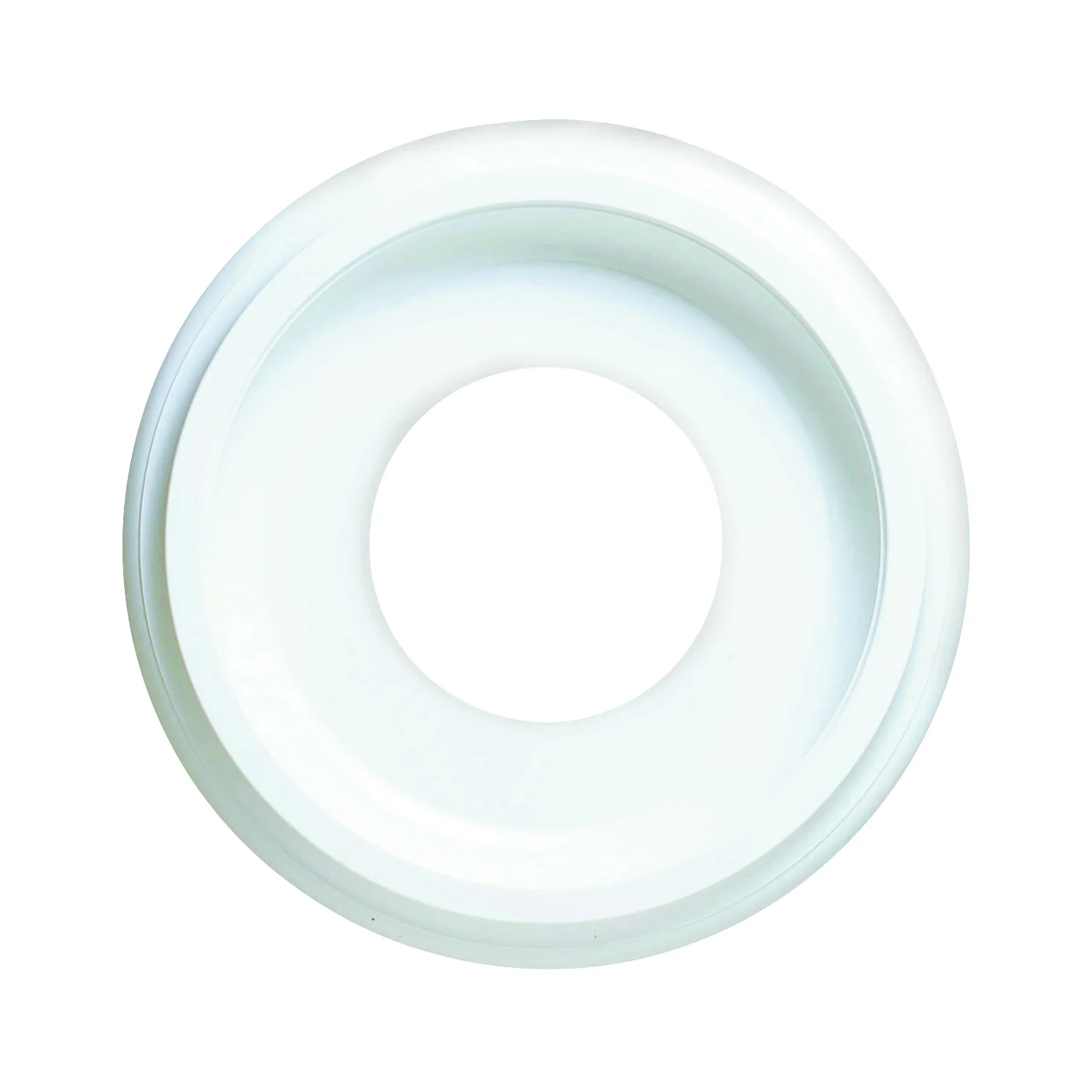 7703700 Ceiling Medallion, 9-3/4 in Dia, 9-3/4 in L, Plastic, White