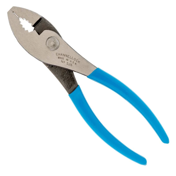 526 Slip Joint Pliers, 6-1/2 in OAL, 3/4 in Jaw Opening, Blue Handle, Comfort Grip Handle, 1-9/32 in W Jaw