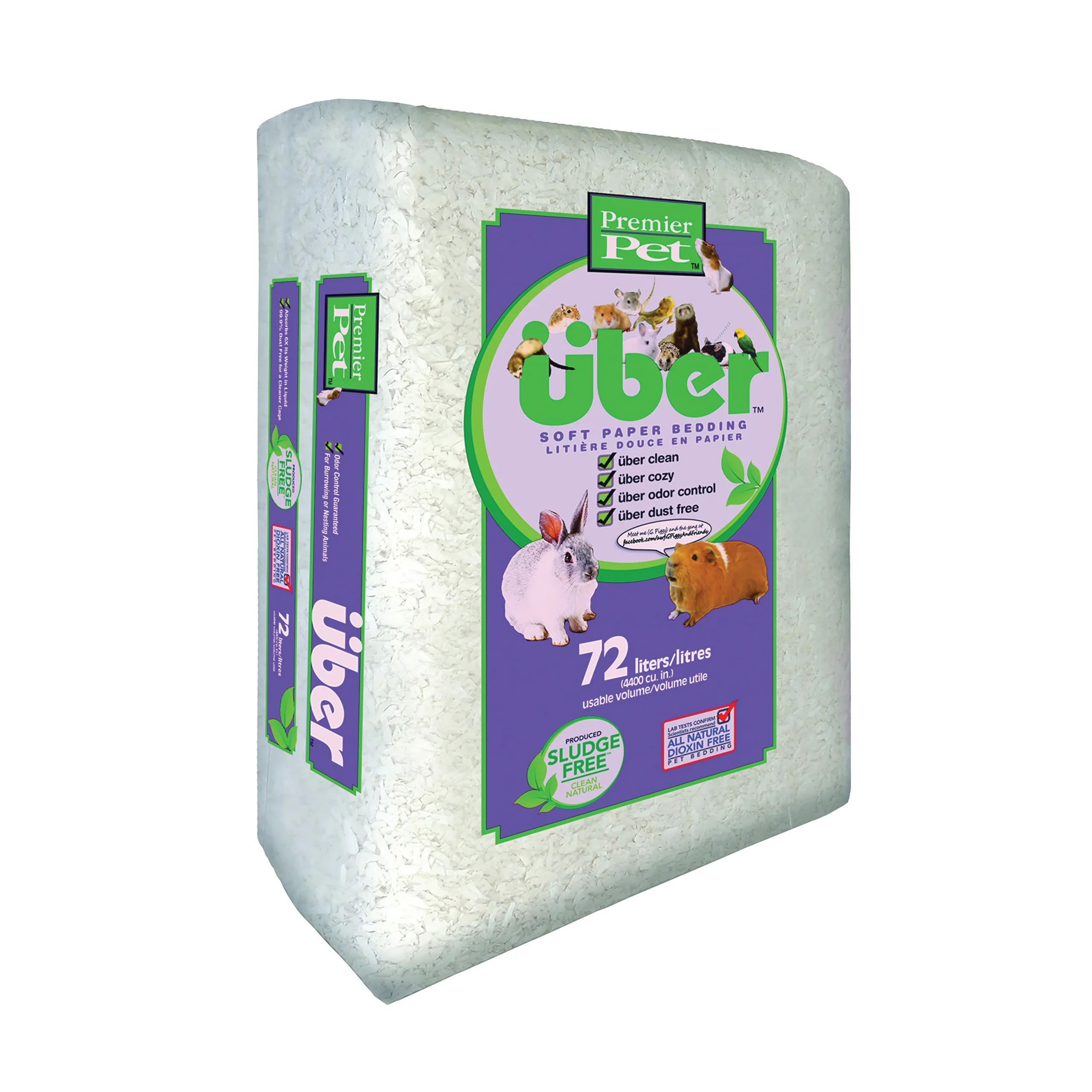 Uber Series W801000PWB Pet Bedding, White 5 lb - Premier Pet