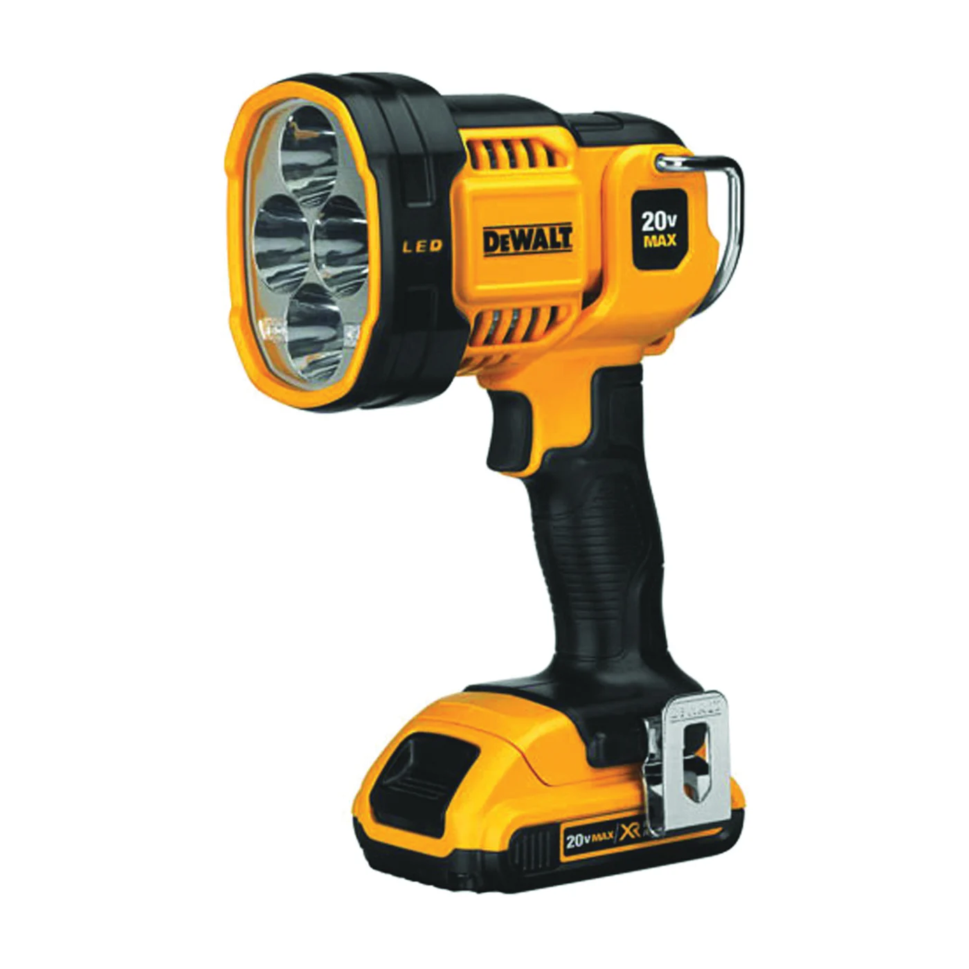 DeWalt 20V MAX 1500 lm Black/Yellow LED Rechargeable Jobsite Spotlight