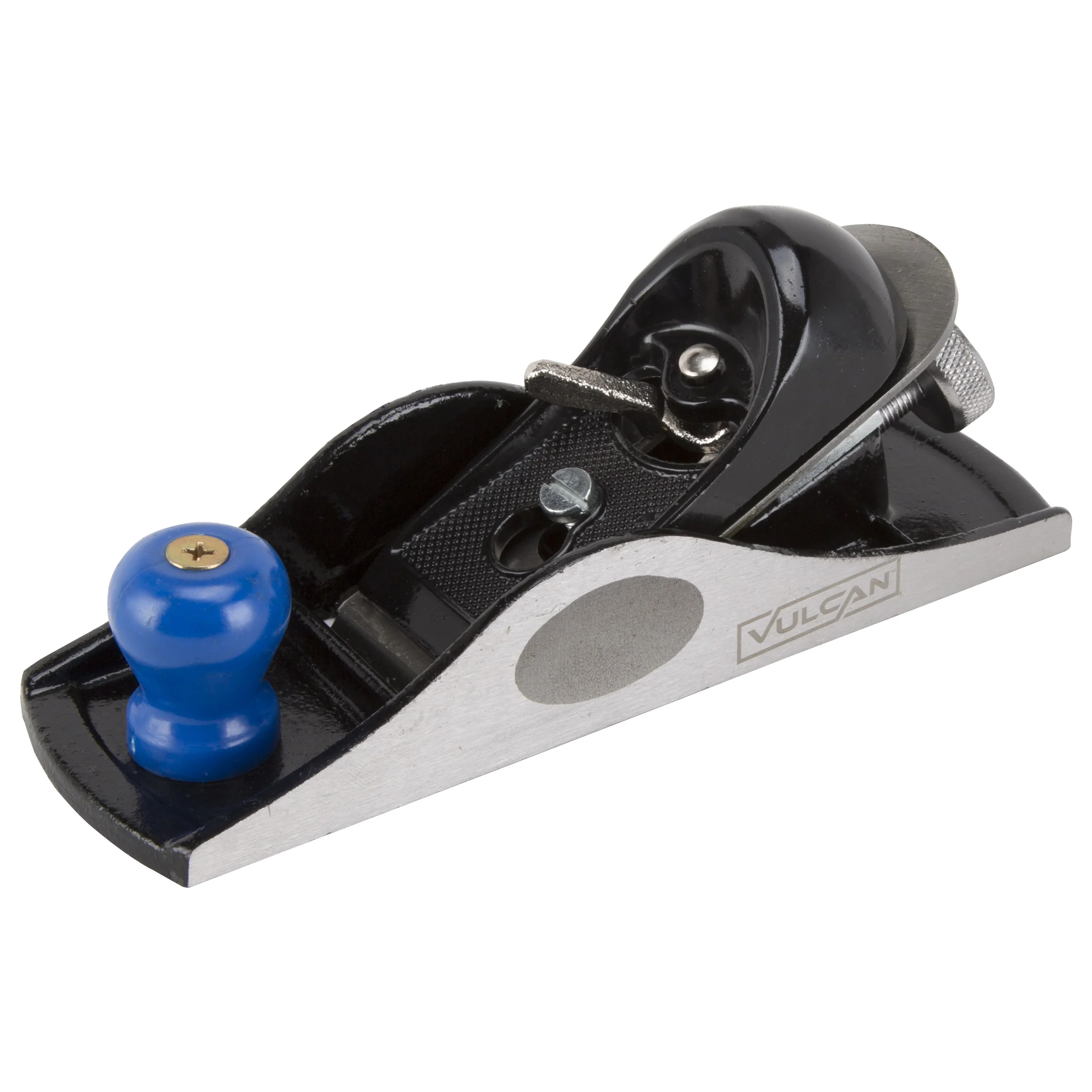 JLO-064 Block Plane, 1-5/8 in W Blade, Alloy Steel Blade, Cast Iron Body, Front Knob Handle