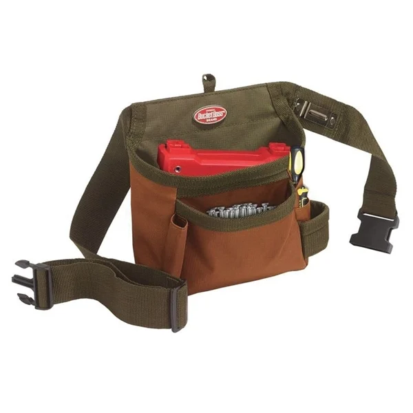 50300 Handyman's Holster, 52 in Waist, 5-Pocket, Poly Ripstop Fabric, Brown/Green