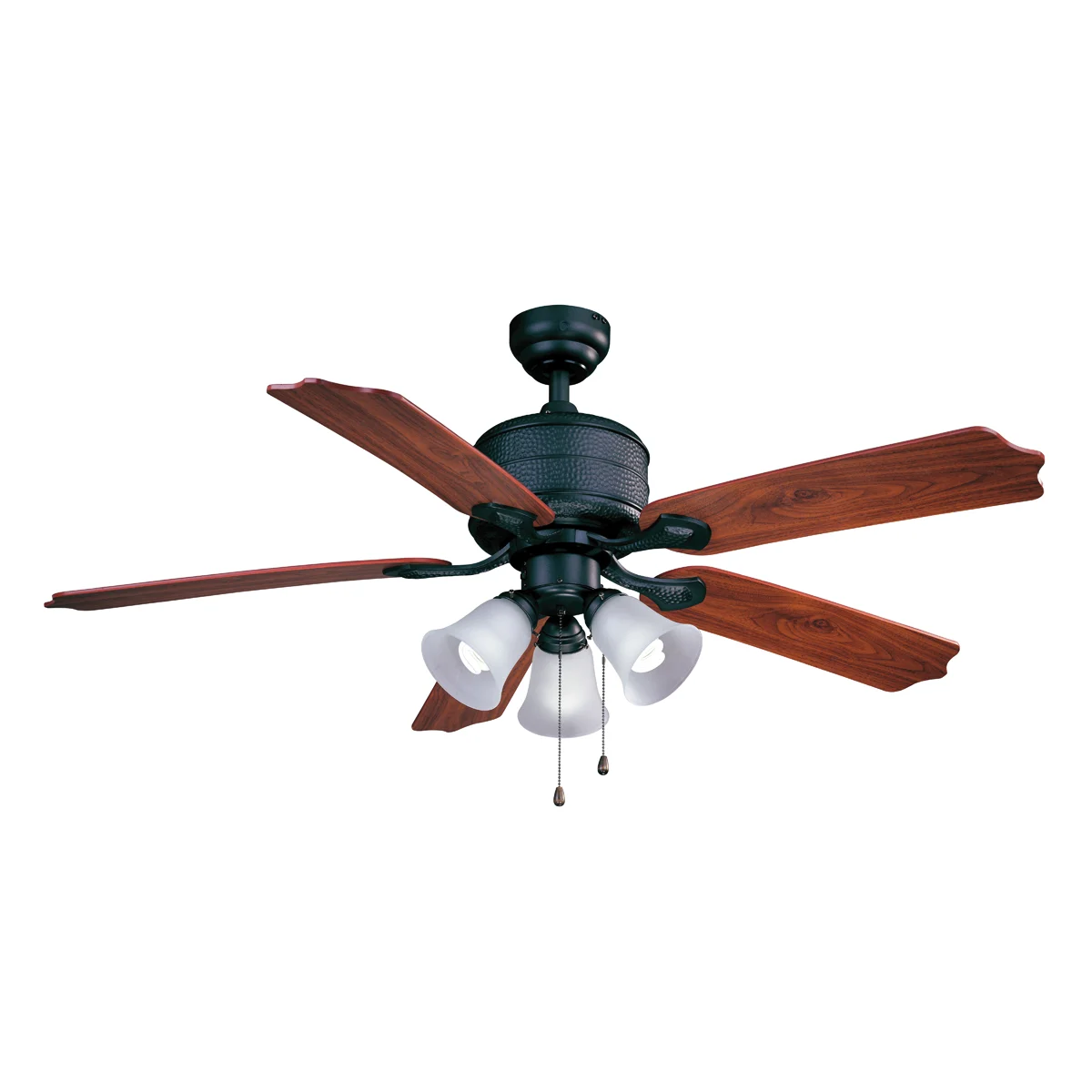AC362+3L-NI-3L Ceiling Fan, 5-Blade, Natural Iron Housing, 52 in Sweep, MDF Blade, 3-Speed
