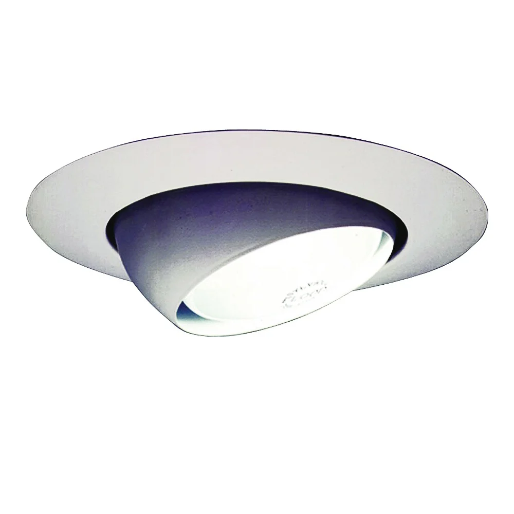 78P Recessed Light Trim, 6 in Dia, 4-1/8 in OAH, Metal Body, White