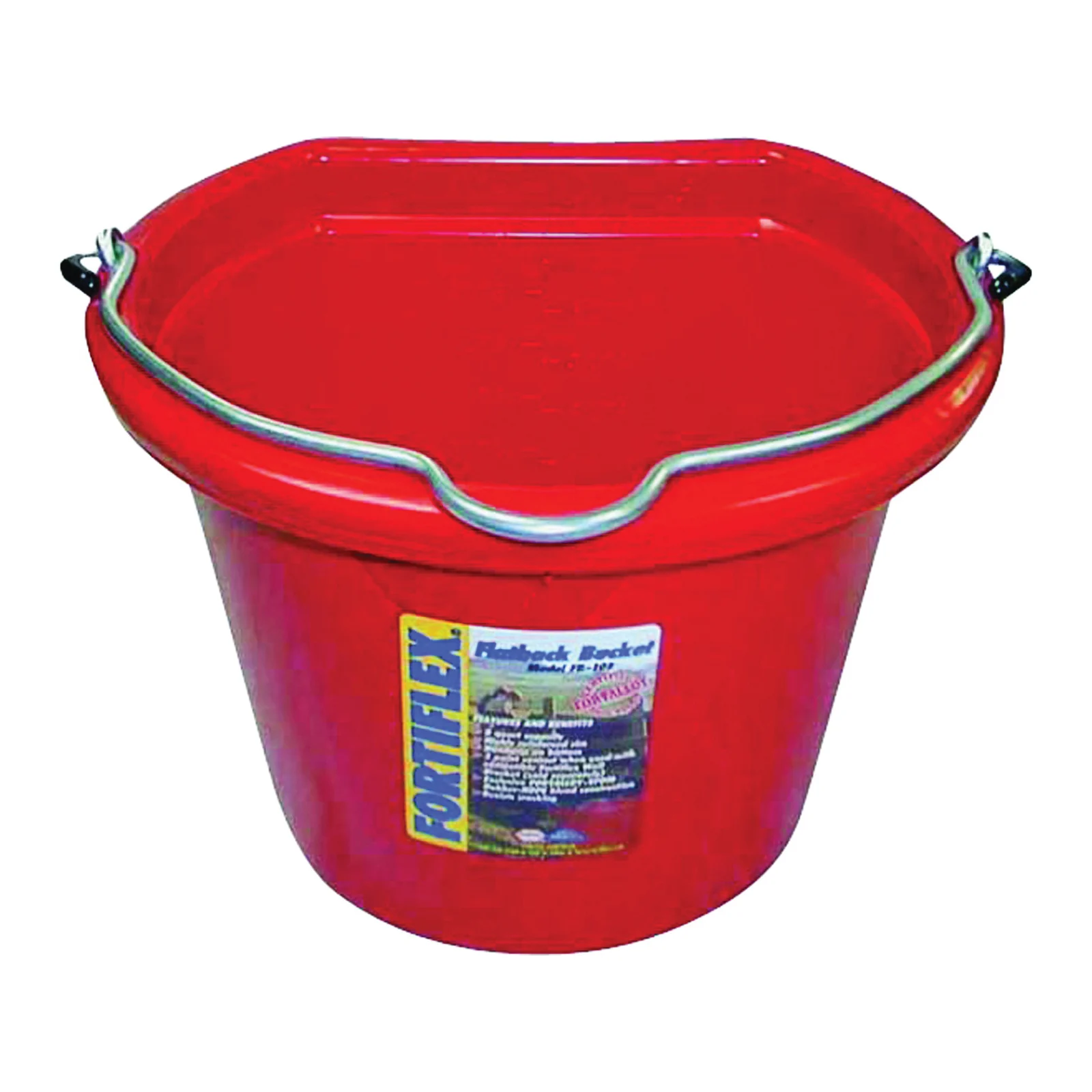 FB-108 Series FB-108R Bucket, 8 qt Volume, Rubber/Polyethylene, Red