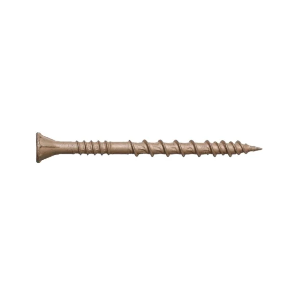 DSVT212S Deck Screw, Tan, 2-1/2 in L, Ribbed Head, T25 Drive, Steel, 1000/PK