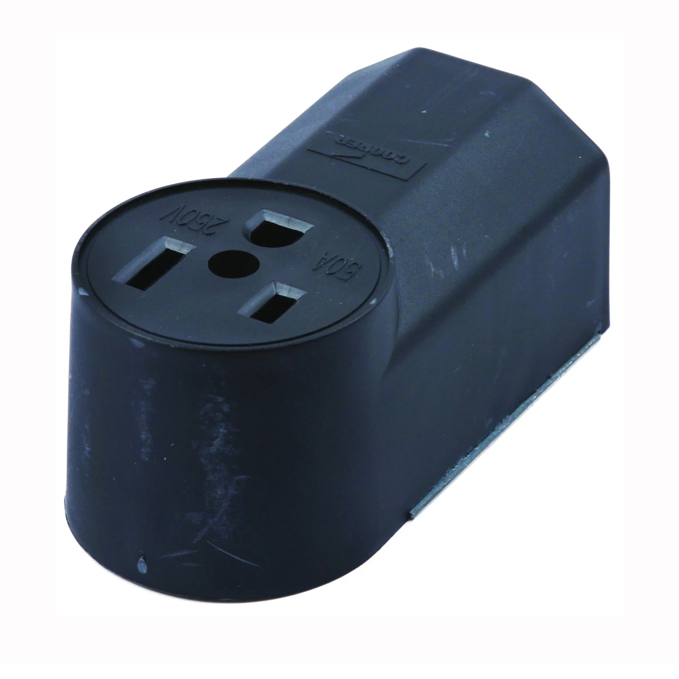 58402 Electrical Receptacle, 125/250 V, 50 A, Black, 2-Pole