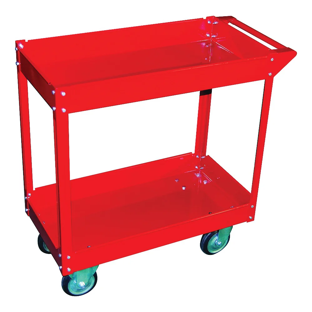 TC4102 Service Cart, 33-1/4 in OAW, 32-1/4 in OAH, 16-1/8 in OAD, Red
