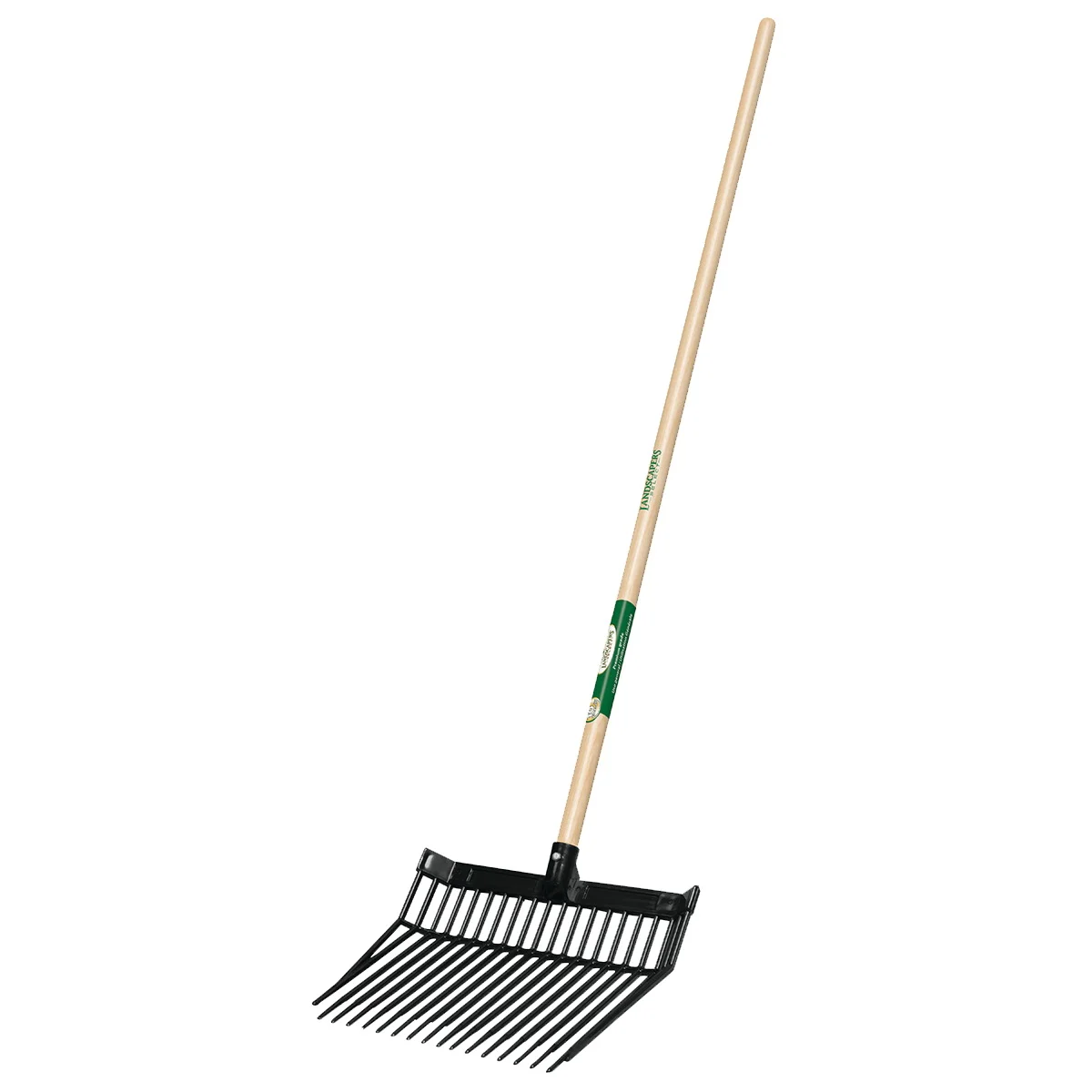 34622 Bedding Fork, Polycarbonate 16 in wide Tine, Wood Handle, 54 in L Handle - Landscapers Select