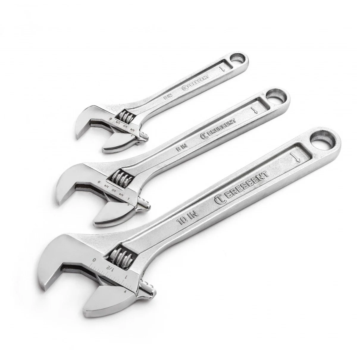 AC3PC Wrench Set, 3-Piece, Alloy Steel, Polished/Satin Chrome