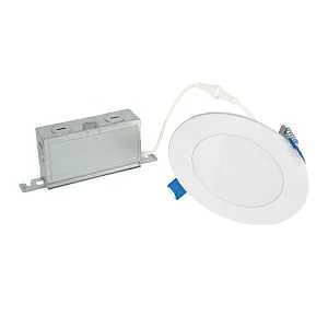 HLB Lite Series HLBSL406FS5 Canless Downlight, 8.3, 8.5 W, 120 V, LED Lamp, Plastic, White, Matte - Halo