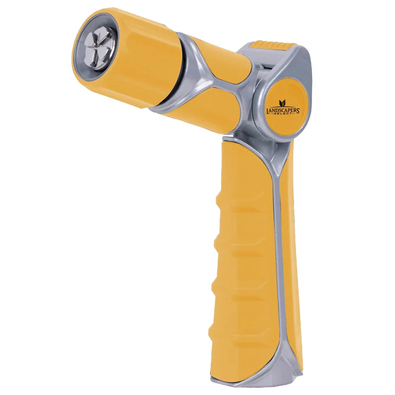 C5003 Spray Nozzle, Female, Zinc Alloy/TPR, Silver/Yellow, Thumb Control - Landscapers Select