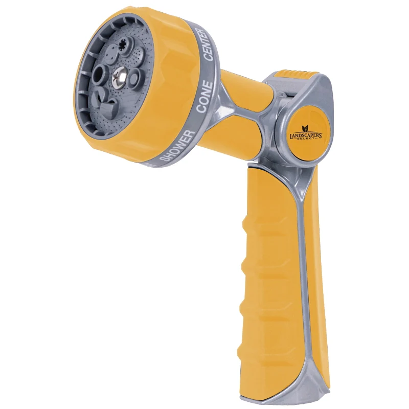 C5503 Spray Nozzle, Female, Zinc Alloy/TPR, Silver/Yellow, Thumb Control - Landscapers Select